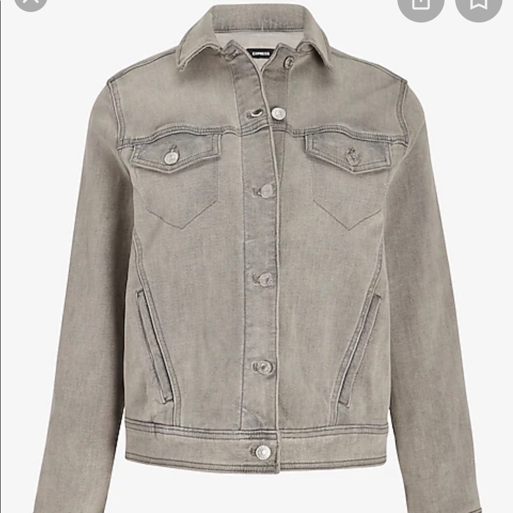 Gray Express Trucker Denim Jacket XL